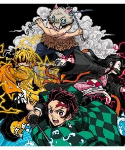 OneHeroSuits Demon Slayer Creative Print Anime T-shirt Seven Colors