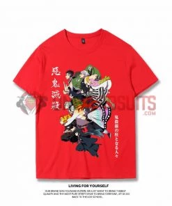 OneHeroSuits Demon Slayer Nine Swordsmen Creative Print Anime T-shirt