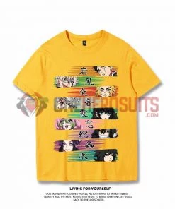 OneHeroSuits Demon Slayer Creative Print Anime Nine Swordsmen Colorful T-shirt