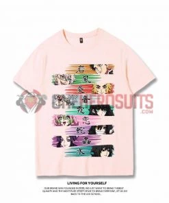 OneHeroSuits Demon Slayer Creative Print Anime Nine Swordsmen Colorful T-shirt