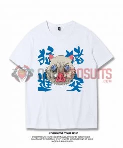 OneHeroSuits Demon Slayer Creative Print Anime Inosuke T-shirt Two Styles Available