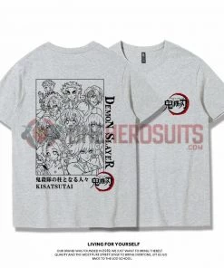 OneHeroSuits Demon Slayer Creative Print Anime T-shirt Kyoujurou/Giyuu/Kochou Shinobu