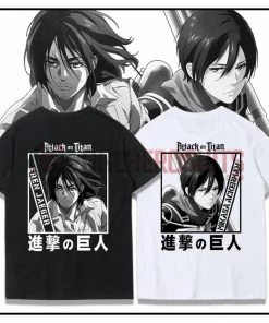 OneHeroSuits Attack On Titan Creative Print Anime T-shirt Eren/Mikasa/Armin