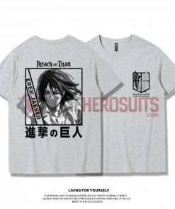 OneHeroSuits Attack On Titan Creative Print Anime T-shirt Eren/Mikasa/Armin
