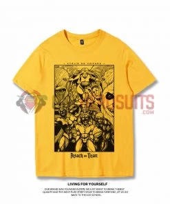 OneHeroSuits Attack On Titan Creative Print Anime The Nine Titan T-shirt