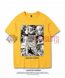 OneHeroSuits Attack On Titan Creative Print Anime The Nine Titan T-shirt