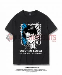 OneHeroSuits Attack On Titan Creative Print Anime T-shirt Eren/Levi/Mikasa