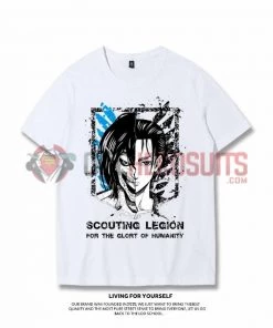OneHeroSuits Attack On Titan Creative Print Anime T-shirt Eren/Levi/Mikasa