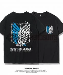 OneHeroSuits Attack On Titan Creative Print Anime Scout Legion Wings Of Liberty T-shirt