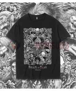 OneHeroSuits Attack On Titan Creative Print Anime Eren Nine Titan T-shirt