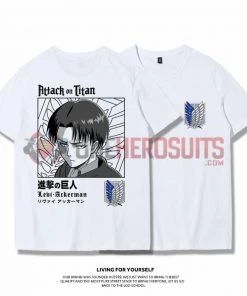 OneHeroSuits Attack On Titan Creative Print Anime T-shirt Eren/Armin/Levi/Mikasa