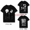 OneHeroSuits Jujutsu Kaisen Creative Print Anime Gojo Satoru And Geto Suguru Joint T-shirt