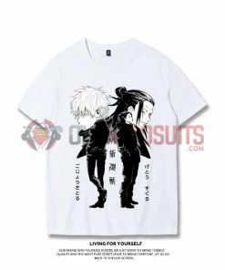 OneHeroSuits Jujutsu Kaisen Creative Print Anime Gojo Satoru And Geto Suguru Joint T-shirt
