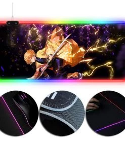 OneHeroSuits RGB Lighting Mouse Pad Zenitsu Agatsuma No Yaiba Breath Of Thunder Ver.1