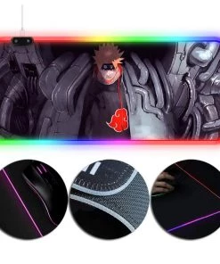 OneHeroSuits Naruto Pain Akatsuki Nagato Creative Printing RGB Gaming Mouse Pad Extra Large