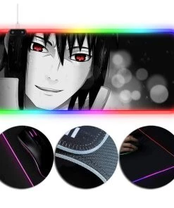 OneHeroSuits RGB Gaming Mouse Pad Naruto Sasuke Uchiha Printing Extra Large