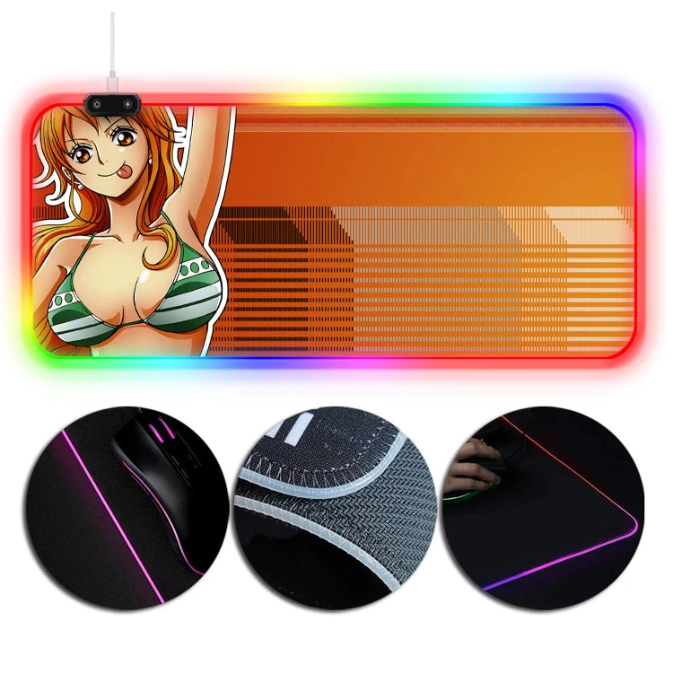 OneHeroSuits RGB Gaming Mouse Pad Extra Large Nami Anime One Piece Printing 1 OneHeroSuits RGB Gaming Mouse Pad Extra Large Nami Anime One Piece Printing