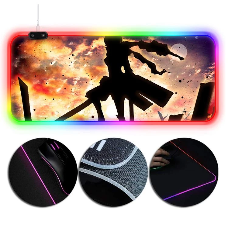 OneHeroSuits Attack On Titan Mikasa Ackerman Creative Printing RGB LED Gaming Mouse Pad Extra Large 1 OneHeroSuits Attack On Titan Mikasa Ackerman Creative Printing RGB LED Gaming Mouse Pad Extra Large