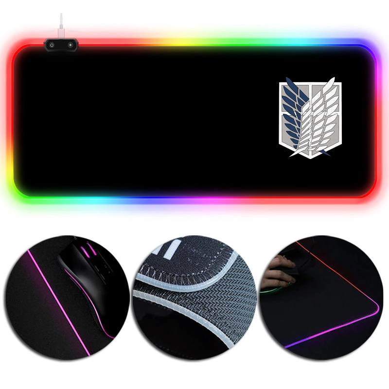 OneHeroSuits Survey Corps Logo Printed LED Mouse Pad Large Extended Mousepad Full Desktop 1 OneHeroSuits Survey Corps Logo Printed LED Mouse Pad Large Extended Mousepad Full Desktop