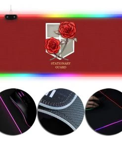 OneHeroSuits Garrison Logo Printed LED Mouse Pad Large Extended Mousepad Full Desktop