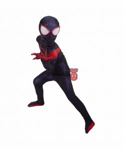 OneHeroSuits Zentai/Jumpsuit Kids Miles Morales Cosplay Suit Into The Spider Verse Spandex BodySuit