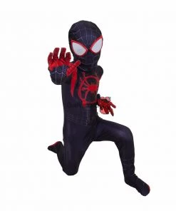 OneHeroSuits Zentai/Jumpsuit Kids Miles Morales Cosplay Suit Into The Spider Verse Spandex BodySuit