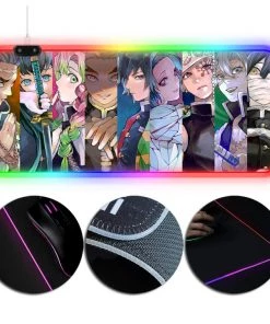 OneHeroSuits Demon Slayer All Pillars Printing RGB Mouse Pad The Hashira Swordsmasters Edition