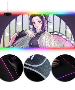 OneHeroSuits RGB Extended Mouse Pad Kimetsu No Yaiba Insect Pillar Shinobu Kocho Printing