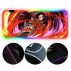 OneHeroSuits Demon Slayer Tanjiro Flame Breathing Printed RGB Gaming Mouse Pad Extra Large