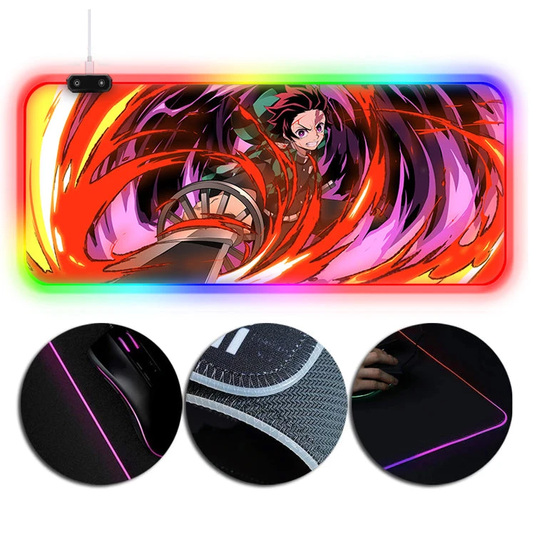 OneHeroSuits Demon Slayer Tanjiro Flame Breathing Printed RGB Gaming Mouse Pad Extra Large 1 OneHeroSuits Demon Slayer Tanjiro Flame Breathing Printed RGB Gaming Mouse Pad Extra Large