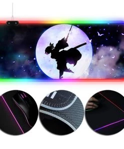 OneHeroSuits Demon Slayer Shinobu Kocho Printed RGB Gaming Mouse Pad Extra Large