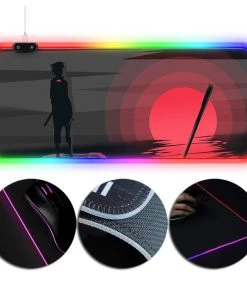 OneHeroSuits Naruto Mouse Pad Sasuke Uchiha Printed RGB Gaming Mouse Pad Extra Large