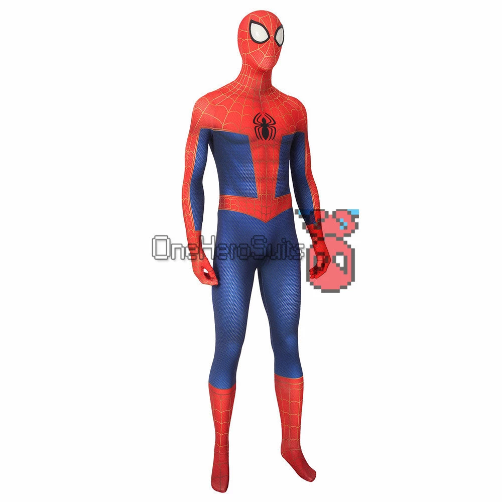 OneHeroSuits Peter Parker Suit Into The Spider-Verse Spiderman Bodysuit Zentai/Jumpsuit 3 OneHeroSuits Peter Parker Suit Into The Spider-Verse Spiderman Bodysuit Zentai/Jumpsuit