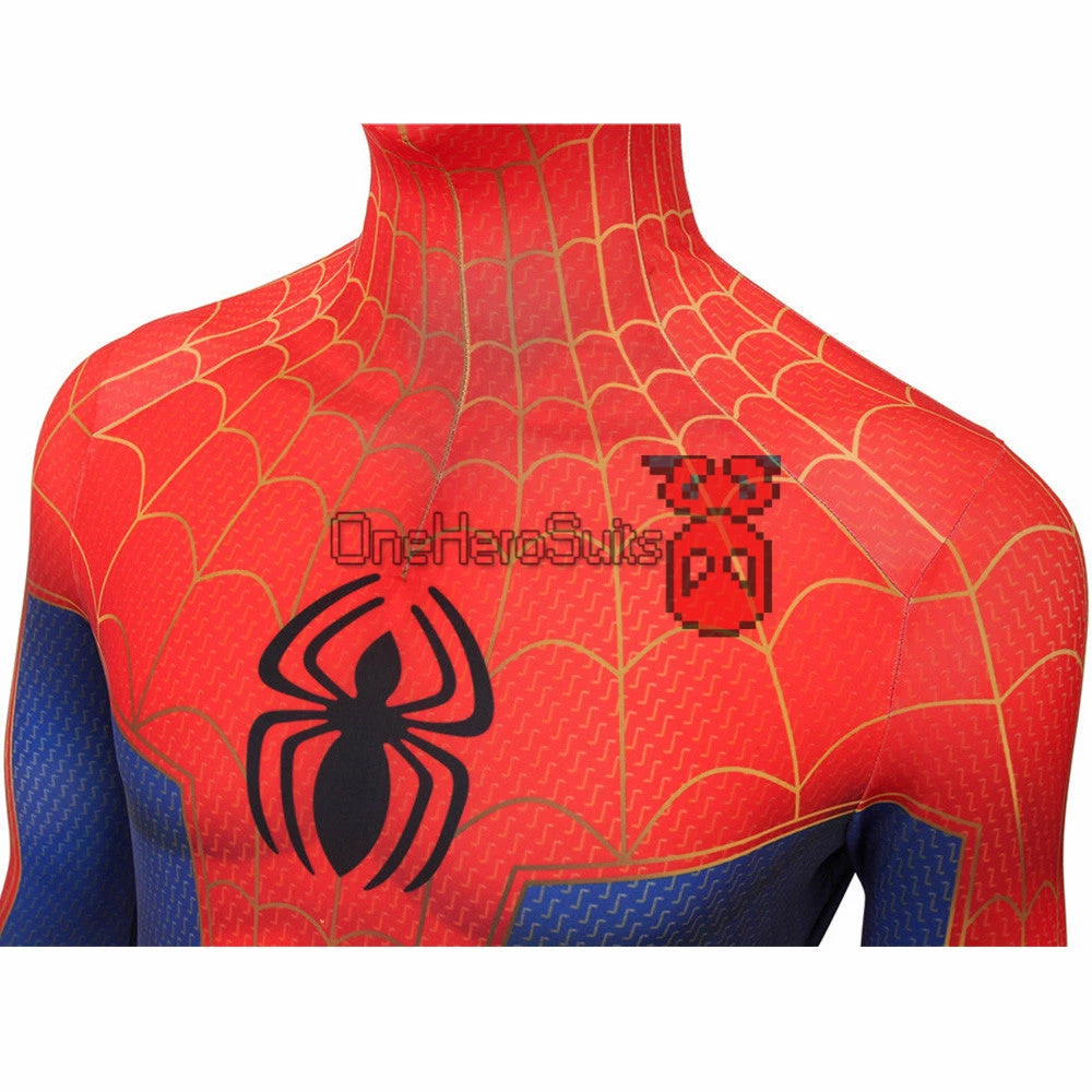 OneHeroSuits Peter Parker Suit Into The Spider-Verse Spiderman Bodysuit Zentai/Jumpsuit 6 OneHeroSuits Peter Parker Suit Into The Spider-Verse Spiderman Bodysuit Zentai/Jumpsuit