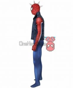 OneHeroSuits Punk-Rock Spidey Suit Hobart Brown Bodysuit With Vest