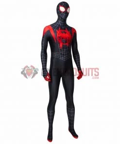 OneHeroSuits Zentai/Jumpsuit Miles Morales Suit Into The Spider Verse Black Bodysuit