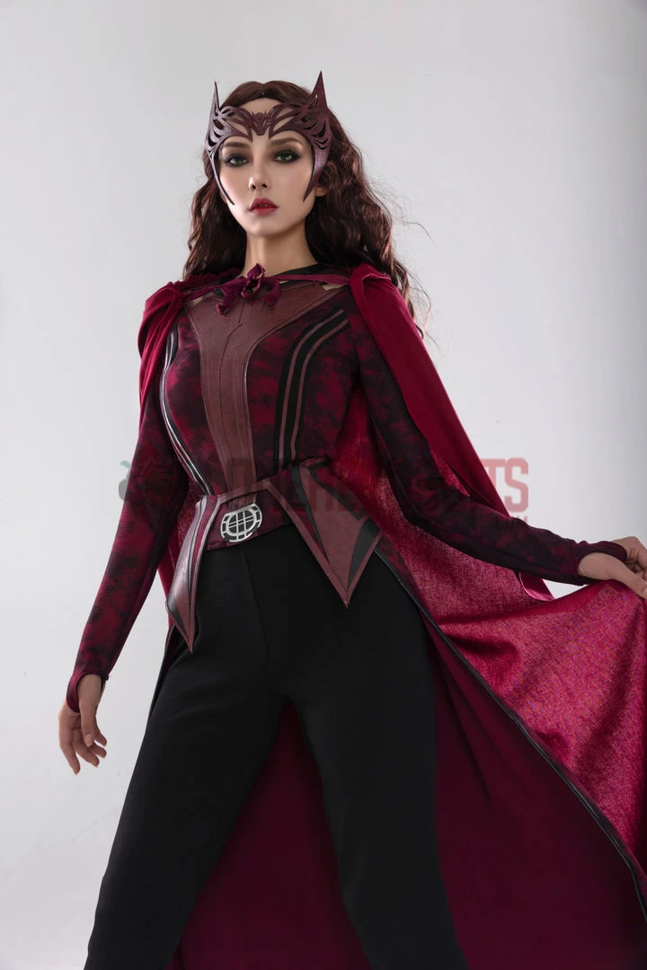 OneHeroSuits Wanda Scarlet Witch Cosplay Costumes In The Multiverse Of Madness Halloween Suits 6 OneHeroSuits Wanda Scarlet Witch Cosplay Costumes In The Multiverse Of Madness Halloween Suits