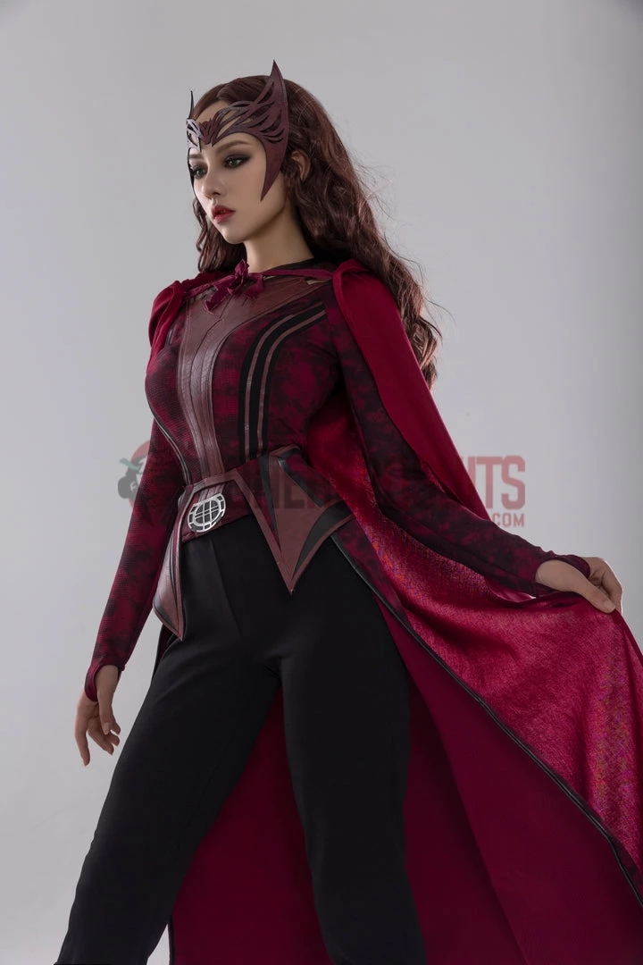 OneHeroSuits Wanda Scarlet Witch Cosplay Costumes In The Multiverse Of Madness Halloween Suits 7 OneHeroSuits Wanda Scarlet Witch Cosplay Costumes In The Multiverse Of Madness Halloween Suits