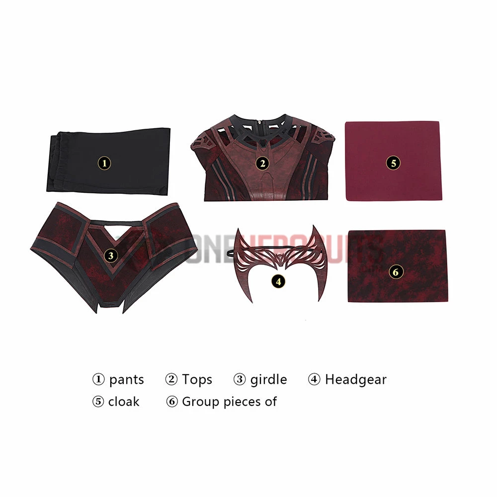 OneHeroSuits Wanda Scarlet Witch Cosplay Costumes In The Multiverse Of Madness Cosplay Suit 2 OneHeroSuits Wanda Scarlet Witch Cosplay Costumes In The Multiverse Of Madness Cosplay Suit