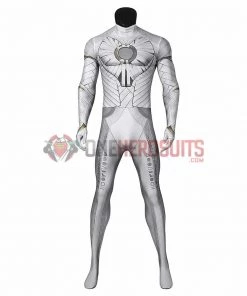 OneHeroSuits Moon Knight Cosplay Costumes White Spandex Bodysuit With Cloak