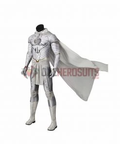 OneHeroSuits Moon Knight Cosplay Costumes White Spandex Bodysuit With Cloak