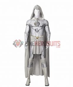 OneHeroSuits Moon Knight Cosplay Costumes White Spandex Bodysuit With Cloak