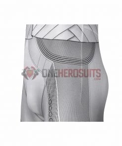 OneHeroSuits Moon Knight Cosplay Costumes White Spandex Bodysuit With Cloak