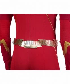 OneHeroSuits The Flash Season 8 Cosplay Costumes With Gold Boots