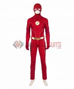 OneHeroSuits The Flash Season 8 Cosplay Costumes With Gold Boots