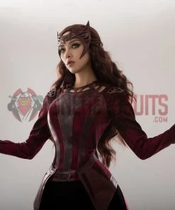 OneHeroSuits Scarlet Witch Wanda Cosplay Costumes Battle Damaged Edition Halloween Suits