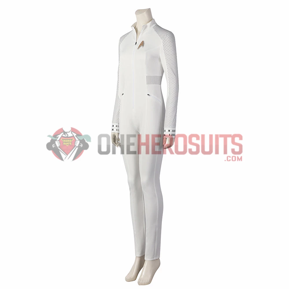 OneHeroSuits Star Trek Cosplay Costume Strange New Worlds Nurse Chapel White Jumpsuit 4 OneHeroSuits Star Trek Cosplay Costume Strange New Worlds Nurse Chapel White Jumpsuit