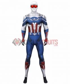 OneHeroSuits Sam Wilson Cosplay Costume The Falcon And The Winter Soldier Printed Spandex Jumpsuits