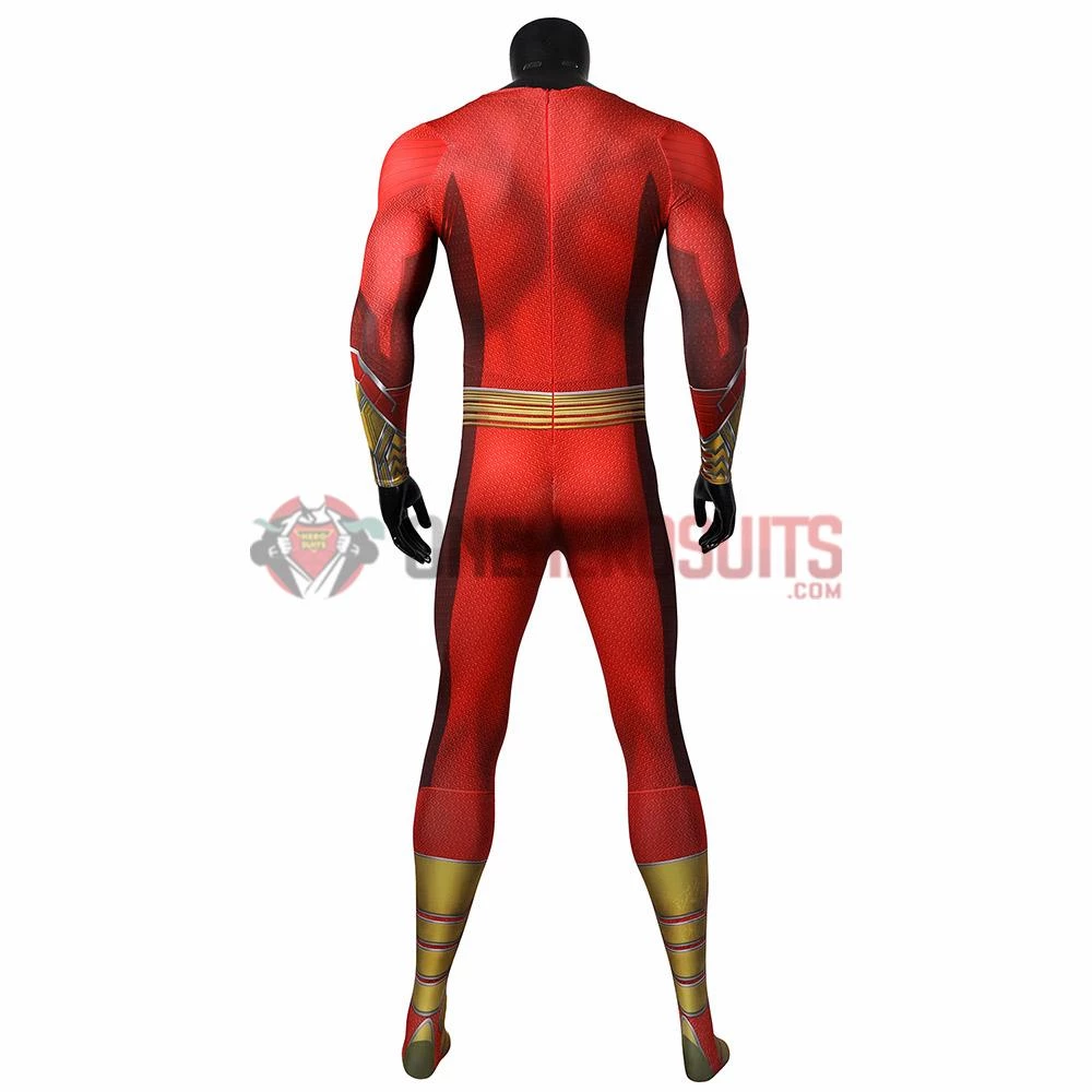 OneHeroSuits Shazam 2 Fury Of The Gods Cosplay Costume 3D Printed Jumpsuits With Cloak 9 OneHeroSuits Shazam 2 Fury Of The Gods Cosplay Costume 3D Printed Jumpsuits With Cloak
