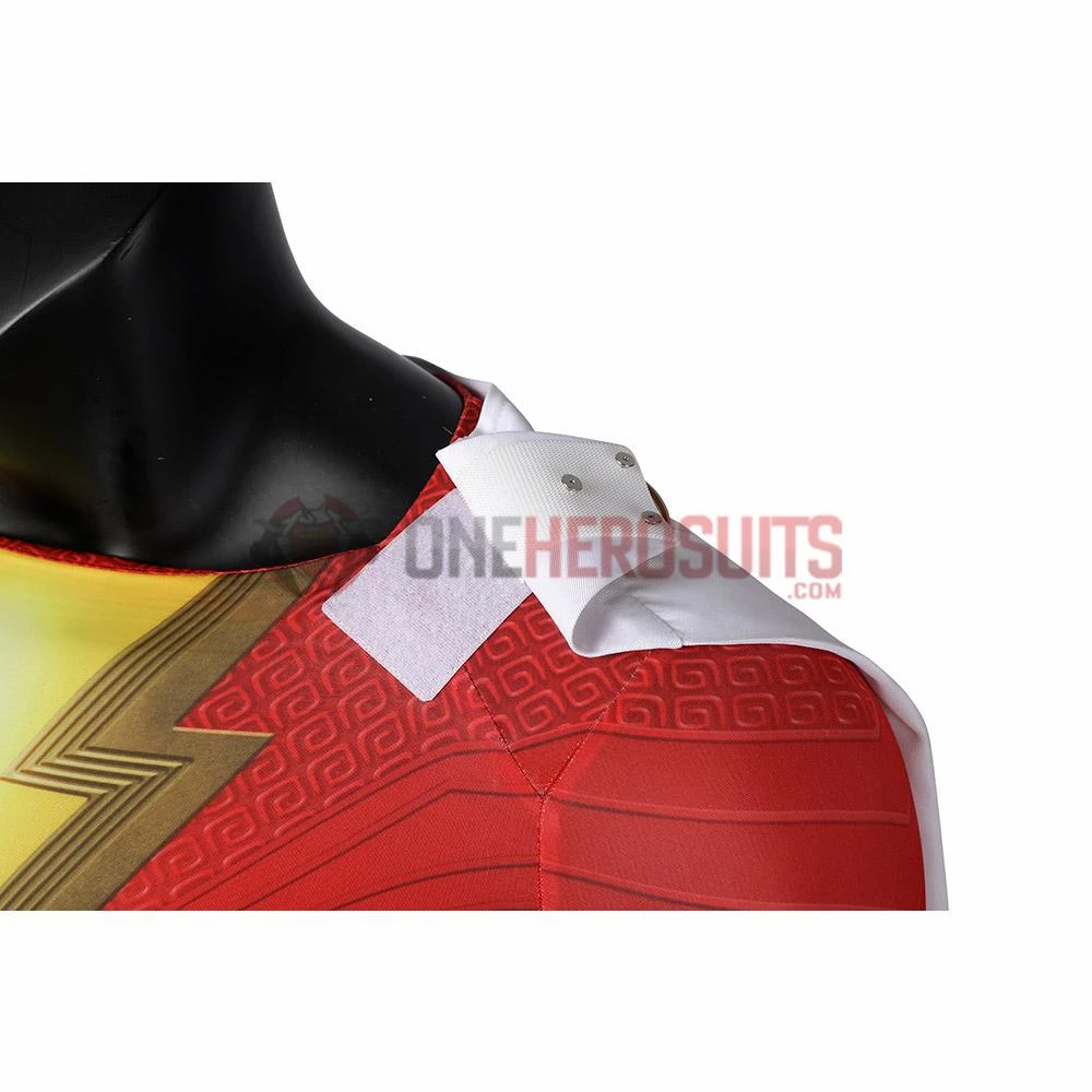 OneHeroSuits Shazam 2 Fury Of The Gods Cosplay Costume 3D Printed Jumpsuits With Cloak 11 OneHeroSuits Shazam 2 Fury Of The Gods Cosplay Costume 3D Printed Jumpsuits With Cloak